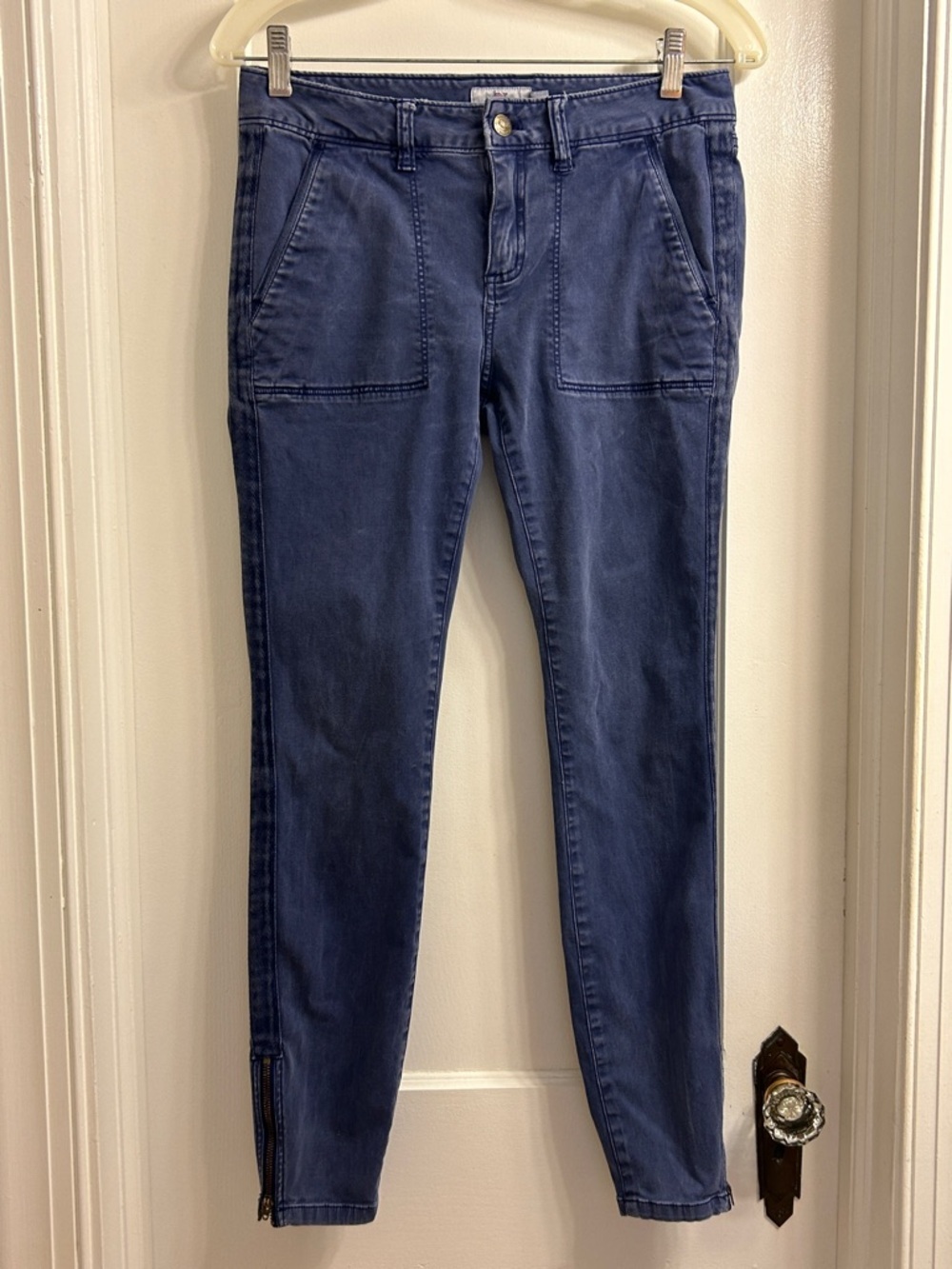 Vineyard Vines Washed Indigo Blue Skinny Ankle Pants with Stretch
